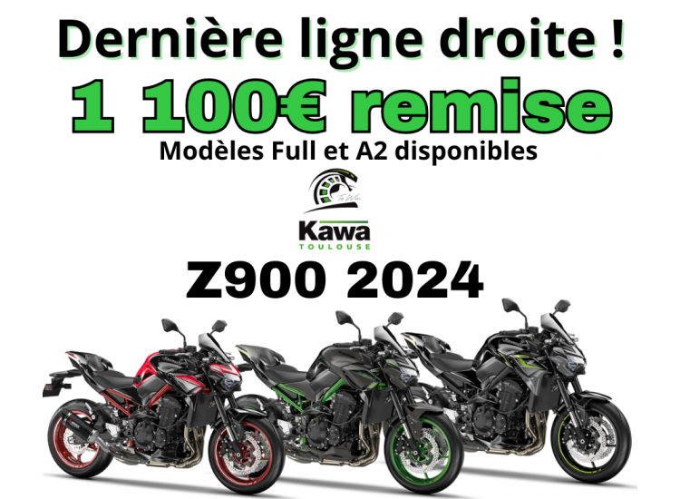Dernières Z900 2024 disponibles avec 1 100€ de remise !