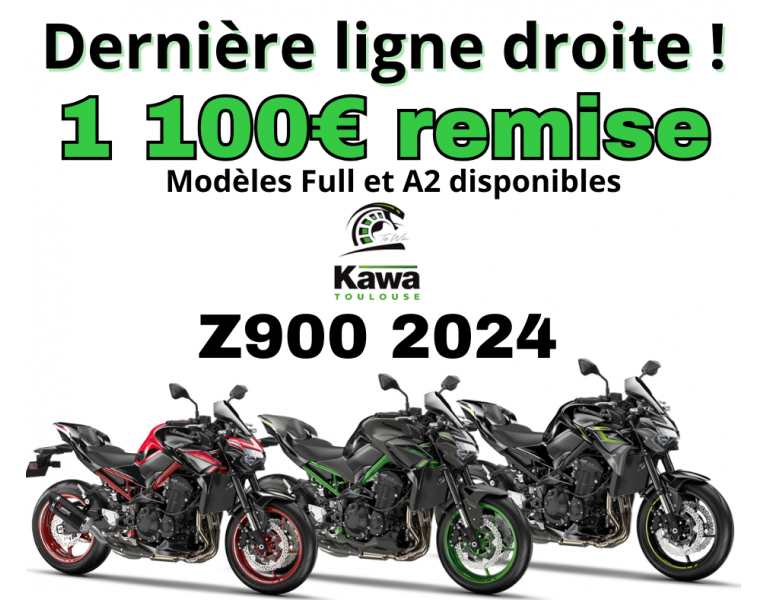 Dernières Z900 2024 disponibles avec 1 100€ de remise !