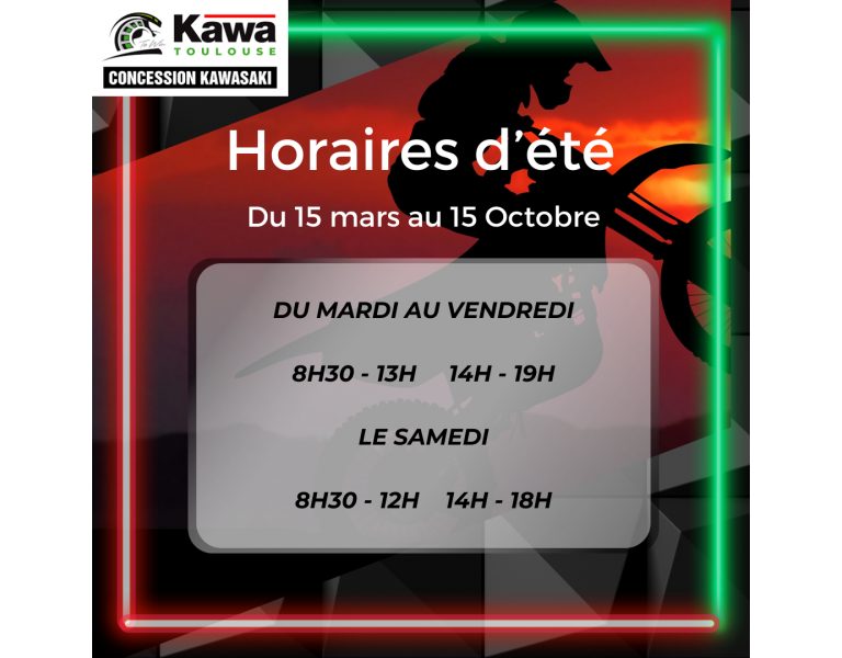 Horaires d'été 